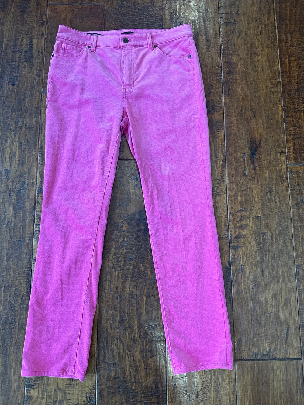 Talbots Corduroy Straight Leg Pant in Pink
